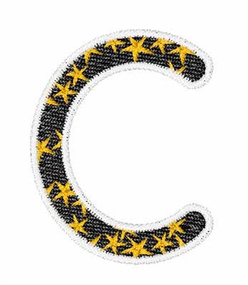 Yellow Star C Machine Embroidery Design