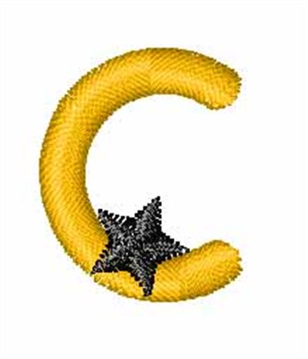 Yellow Star c Machine Embroidery Design