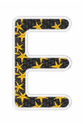 Yellow Star E Machine Embroidery Design