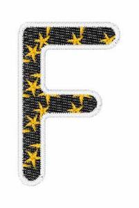 Picture of Yellow Star F Machine Embroidery Design