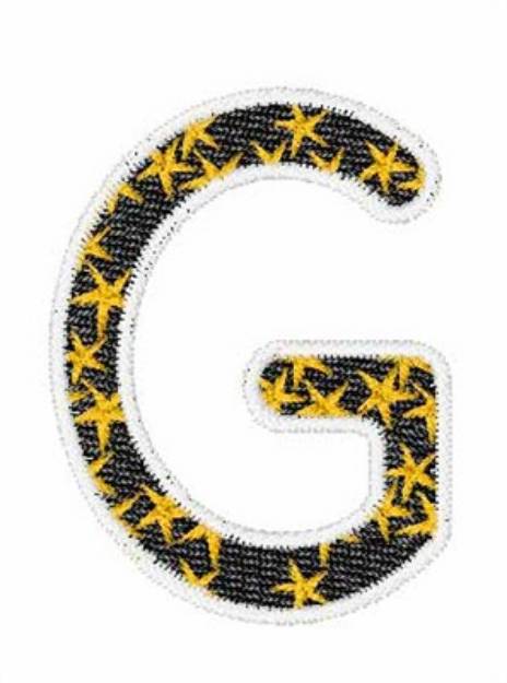 Picture of Yellow Star G Machine Embroidery Design