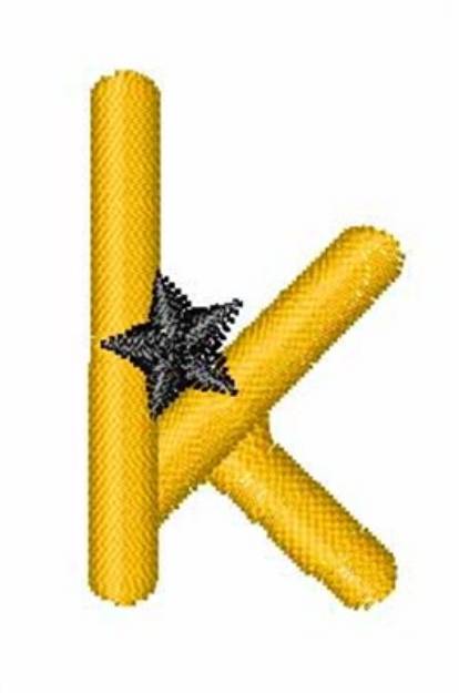 Picture of Yellow Star k Machine Embroidery Design