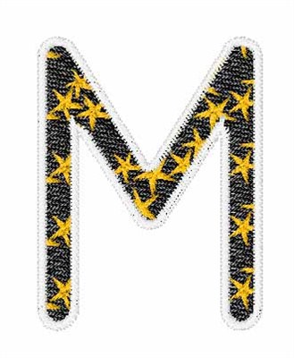 Yellow Star M Machine Embroidery Design