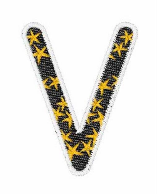 Picture of Yellow Star V Machine Embroidery Design