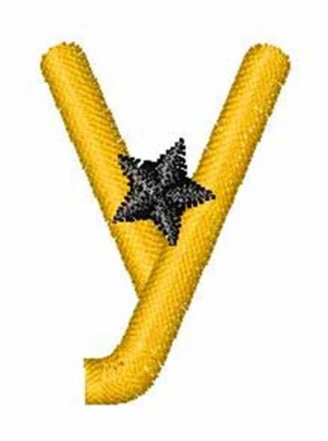 Picture of Yellow Star y Machine Embroidery Design