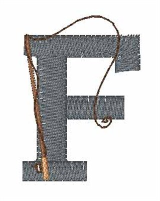 Fishing Blues F Machine Embroidery Design