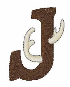 Picture of Buck Horn J Machine Embroidery Design