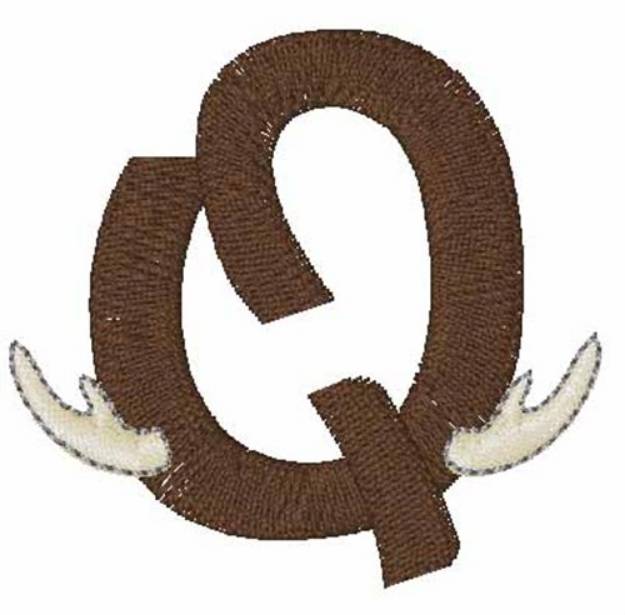 Picture of Buck Horn Q Machine Embroidery Design
