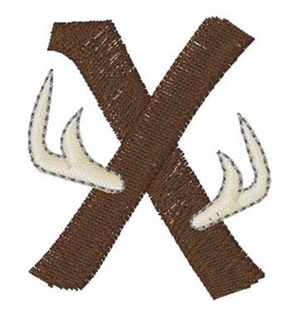 Picture of Buck Horn X Machine Embroidery Design