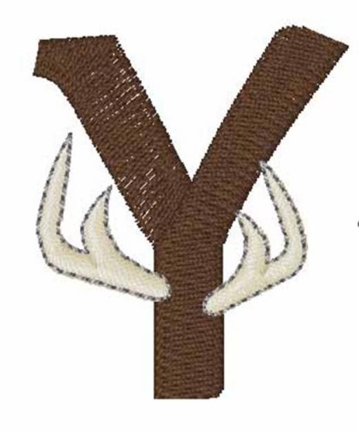 Picture of Buck Horn Y Machine Embroidery Design