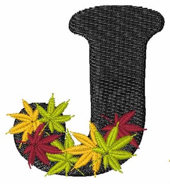 Picture of Mixed Leaves J Machine Embroidery Design