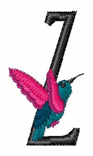 Hummingbirds & Flowers Z Machine Embroidery Design