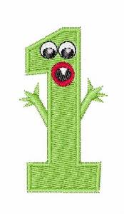 Picture of Green Monsters 1 Machine Embroidery Design