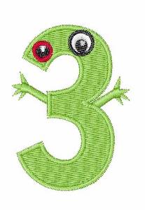Picture of Green Monsters 3 Machine Embroidery Design