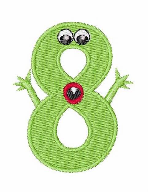 Picture of Green Monsters 8 Machine Embroidery Design