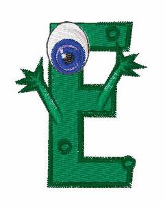 Picture of Green Monsters E Machine Embroidery Design
