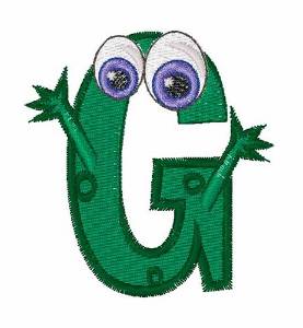Picture of Green Monsters G Machine Embroidery Design