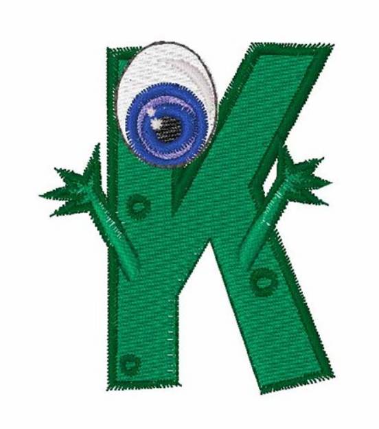 Picture of Green Monsters K Machine Embroidery Design