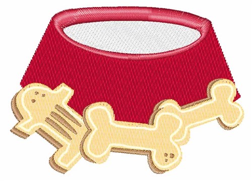Dog Bowl Machine Embroidery Design
