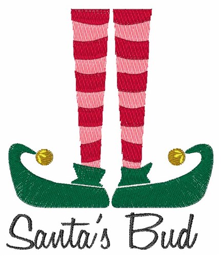 Santas Bud Machine Embroidery Design