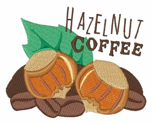 Hazelnut Coffee Machine Embroidery Design