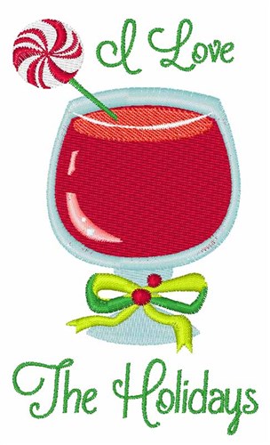Love The Holidays Machine Embroidery Design