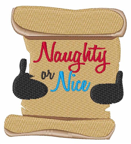 Naughty Or Nice Machine Embroidery Design