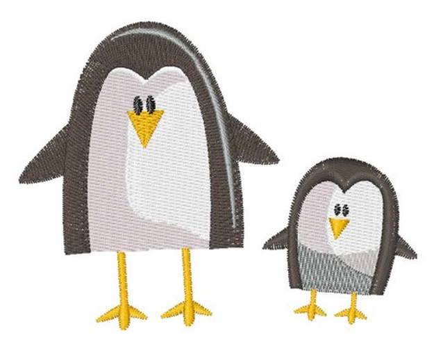 Picture of Two Penguins Machine Embroidery Design