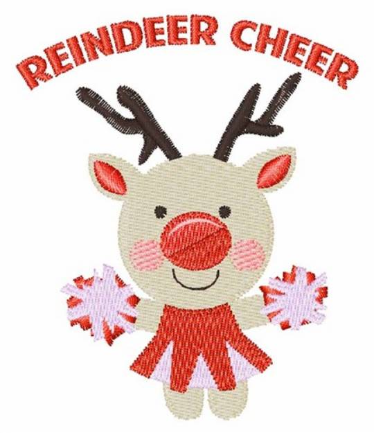 Picture of Reindeer Cheer Machine Embroidery Design