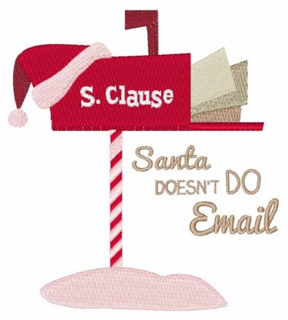 Picture of Santa Email Machine Embroidery Design