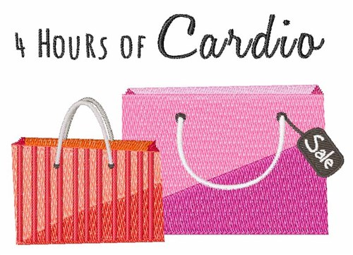 Hours Of Cardio Machine Embroidery Design