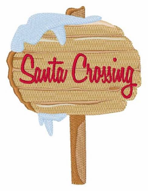 Picture of Santa Crossing Machine Embroidery Design