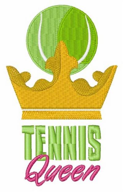 Picture of Tennis Queen Machine Embroidery Design