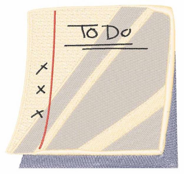 Picture of To Do List Machine Embroidery Design