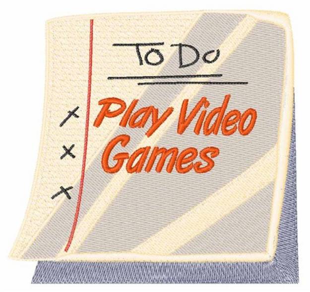 Picture of Play Video Games Machine Embroidery Design