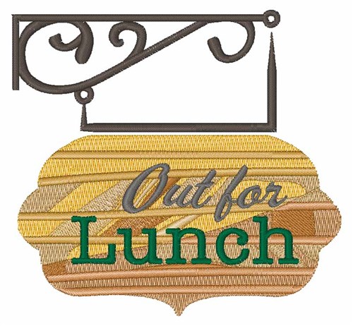 Out For Lunch Machine Embroidery Design