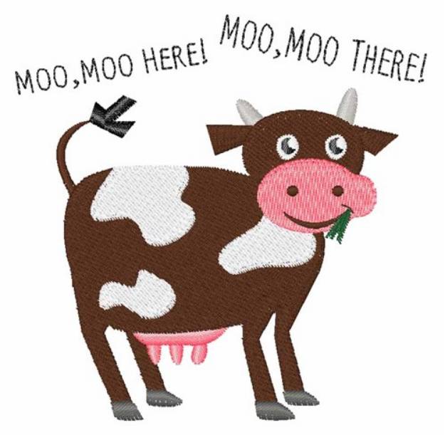 Picture of Moo Moo Here Machine Embroidery Design