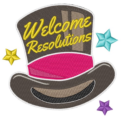 Welcome Resolutions Machine Embroidery Design