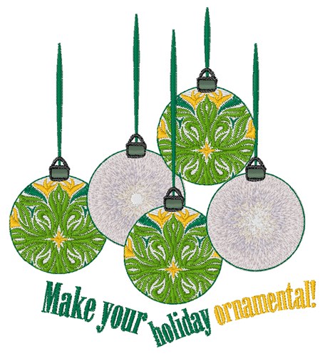Holiday Ornamental Machine Embroidery Design