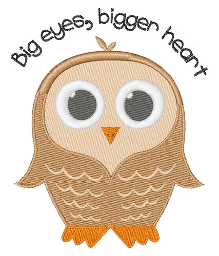 Big Eye Owl Machine Embroidery Design