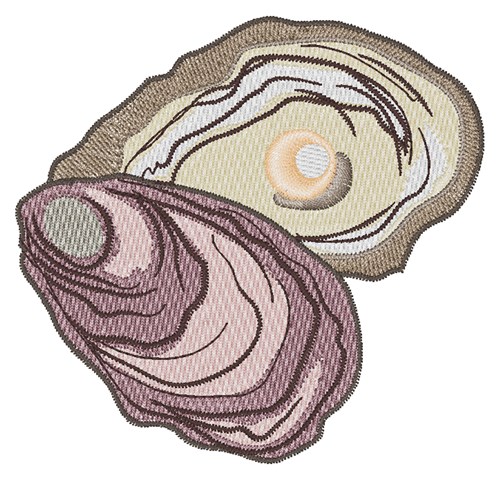 Pearl Oyster Machine Embroidery Design