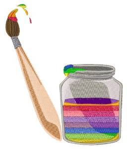Picture of Rainbow Paint Machine Embroidery Design