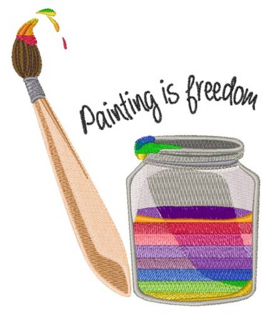 Picture of Painting Is Freedom Machine Embroidery Design
