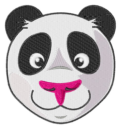 Panda Head Machine Embroidery Design