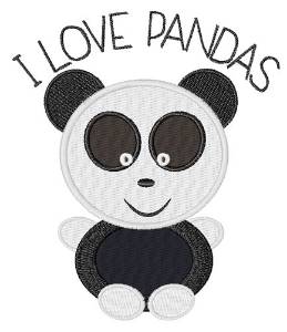 Picture of Love Pandas Machine Embroidery Design