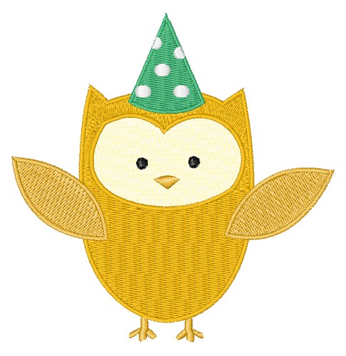 Party Owl Machine Embroidery Design