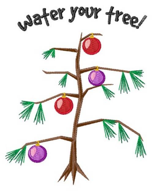 Picture of Water Your Tree Machine Embroidery Design