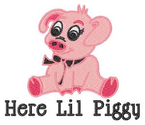 Picture of Here Lil Piggy Machine Embroidery Design