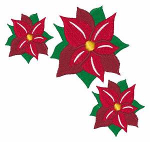 Picture of Poinsettias Machine Embroidery Design