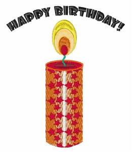 Picture of Birthday Candle Machine Embroidery Design